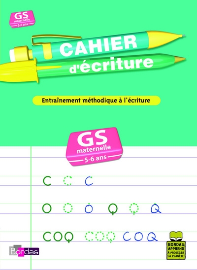 Cahier d'ecriture grande section - entrainement methodique a l'ecriture - Image principale