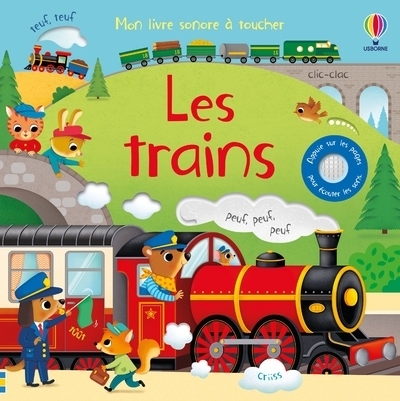 Les trains - mon livre sonore à toucher - dès 1 an - Image principale