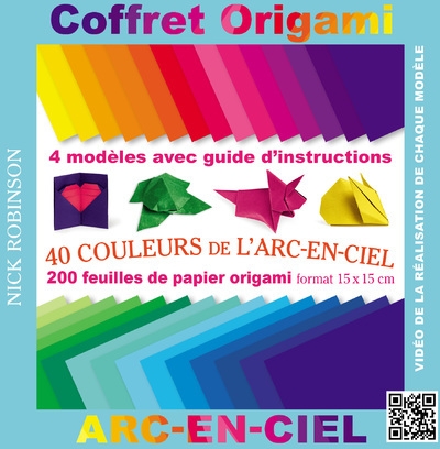 Coffret origami 40 couleurs de l'arc en ciel - Image principale