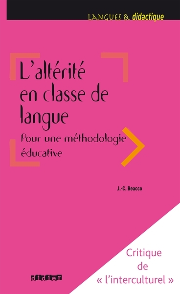 L'altérité en classe de langue pour une méthodologie éducative - livre - Image principale
