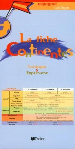 Continentes collège lv2 -fiches mémento de révisions - Image principale