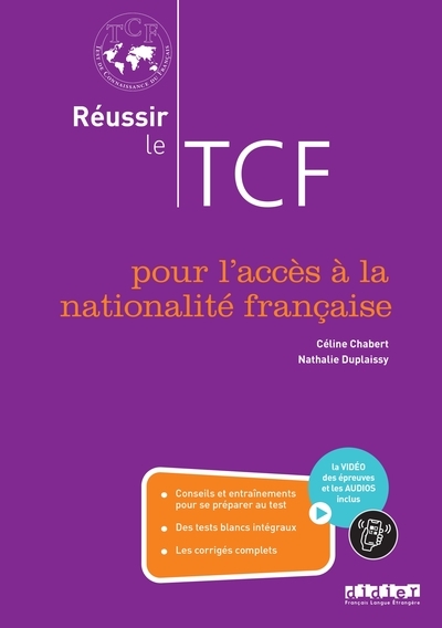 Réussir le tcf pour l'acces à la nationalité française (anf) - édition 2013 - livre + didierfle.app - Image principale