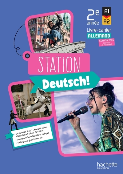 Station deutsch! 2e année - livre-cahier élève - ed. 2026 - Image principale