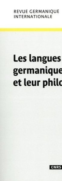 Revue germanique internationale 34 - les langues germaniques anciennes et leur philologie - Image principale