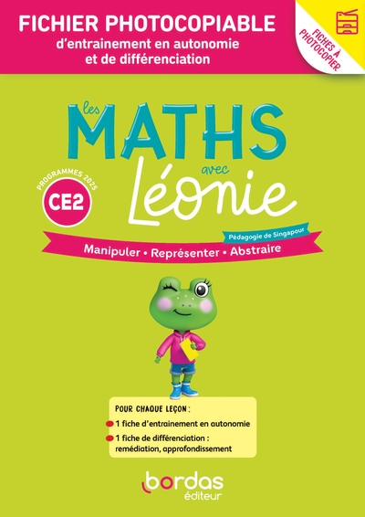 Les maths avec léonie - ce2 - 2026 - fichier à photocopier d'entrainement en autonomie et de différenciation - Image principale