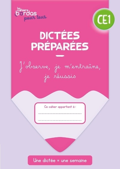 Cahiers bordas pour tous - dictées ce1 - 2023 - cahier - élève - Image principale