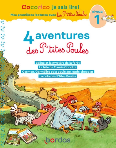 Cocorico je sais lire ! 1res lectures - 4 aventures p'tites poules - niveau 1 tome 4 - Image principale
