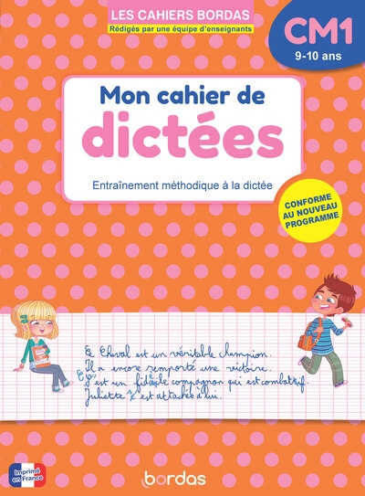 Les cahiers bordas - mon cahier de dictées cm1 - Image principale
