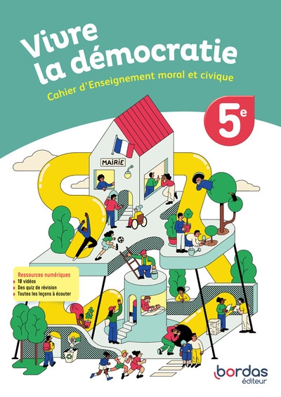 Vivre la démocratie - enseignement moral et civique 5e - 2024 - cahier - élève - Image principale