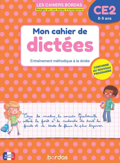 Les cahiers bordas - mon cahier de dictées ce2 - Image principale