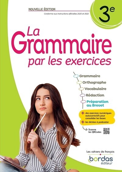 La grammaire par les exercices - 3e - 2023 - cahier - élève - Image principale