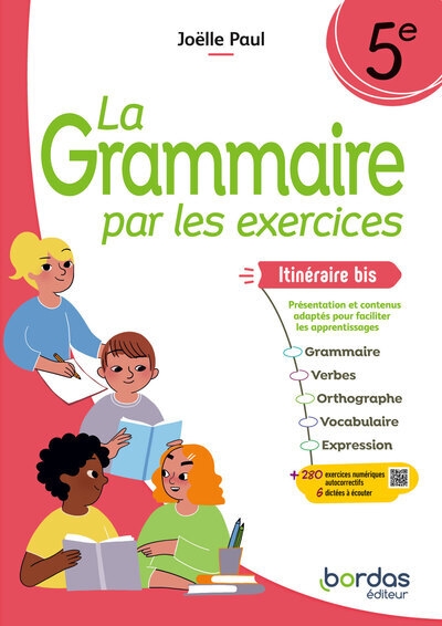 La grammaire par les exercices - 5e itinéraire bis - 2024 - cahier - élève - Image principale