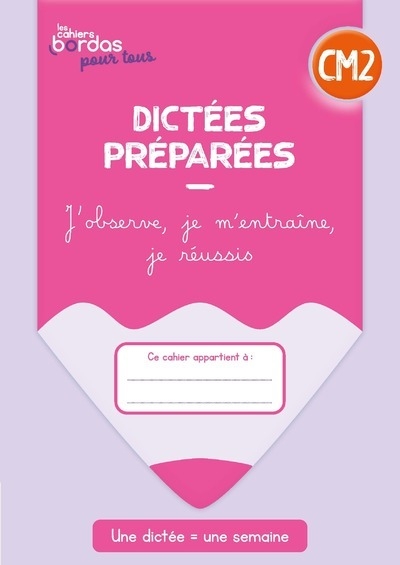 Cahiers bordas pour tous - dictées cm2 - 2023 - cahier - élève - Image principale