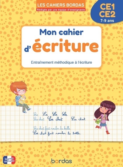 Les cahiers bordas - mon cahier d'écriture ce1-ce2 - Image principale