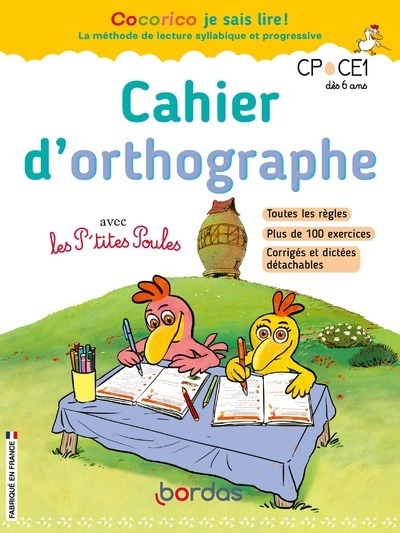 Cocorico je sais lire ! - cahier d'orthographe avec les p'tites poules - Image principale
