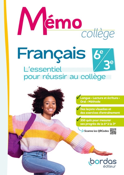 Mémo collège - français - 2023 - cahier - élève - Image principale