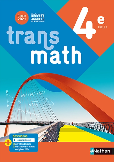 Transmath mathématiques 4e - manuel élève 2021 - Image principale