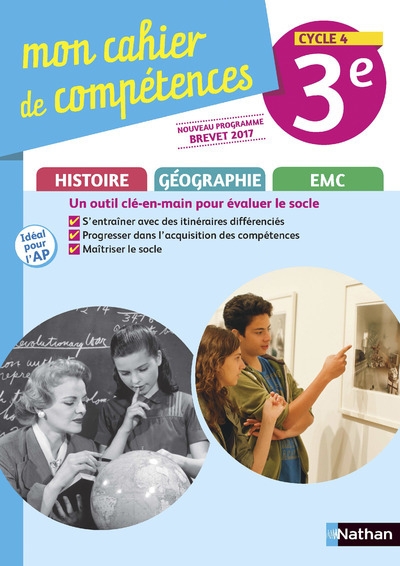 Histoire géo emc 3ème cahier d'activités 2017 - Image principale