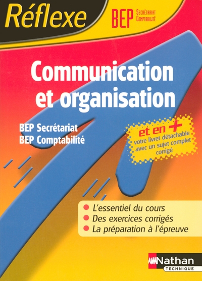 Communication organisation bep secretariat bep comptabilite reflexe n83 + livret detachable sujet - Image principale