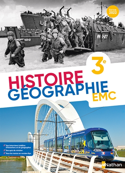 Histoire-géographie-emc 3e - 2022 - élève - Image principale