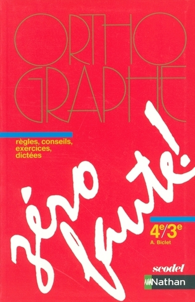 Zéro faute 4e / 3e 1992 - Image principale