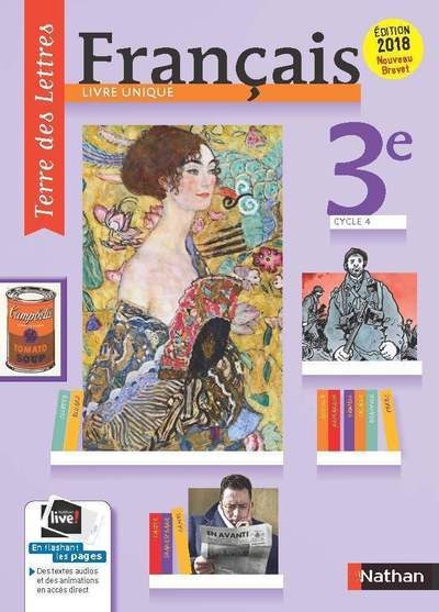 Terre des lettres français 3e - manuel élève 2017 - Image principale