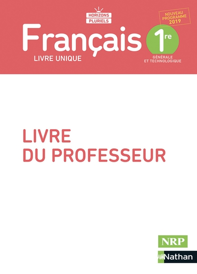 Français 1re - livre professeur - 2019 - Image principale
