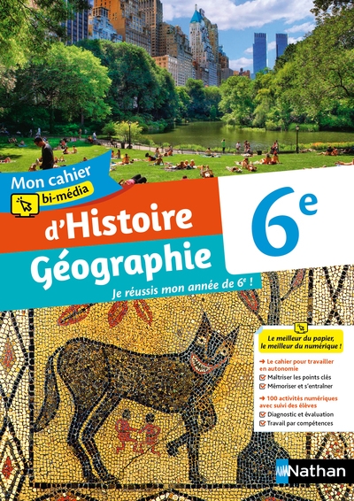 Mon cahier bi-média d'histoire géographie 6e - cahier de l'élève - 2021 - Image principale