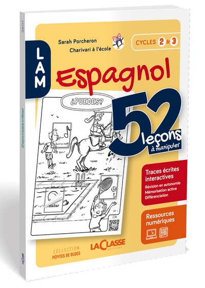 52 lecons a manipuler en espagnol (livre + ressources numériques) - Image principale