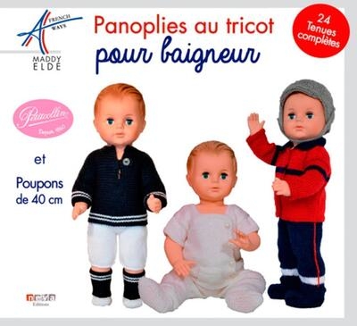 Panoplies au tricot pour petit baigneur et poupons de 40 cm - Image principale