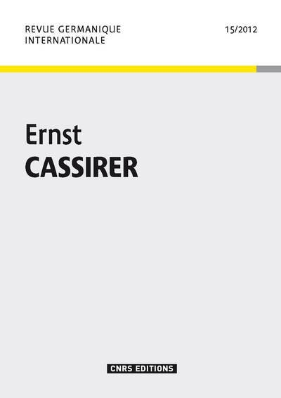 Revue germanique internationale 15 - ernst cassirer - Image principale