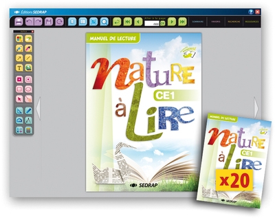 Nature a lire ce1 - 20 manuels papier + version numerisee - Image principale