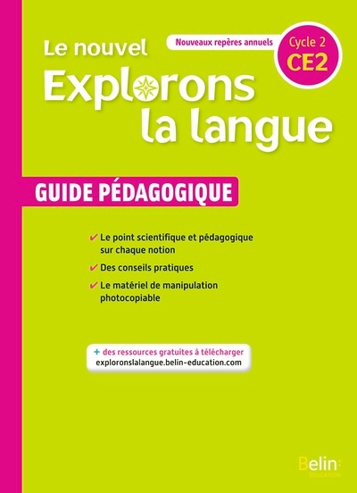 Le nouvel explorons la langue ce2 – guide pédagogique 2020 - Image principale