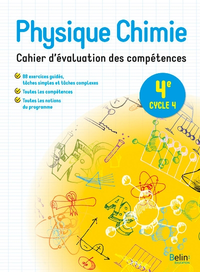 Physique-chimie 4e / cahier d'évaluation des compétences - Image principale