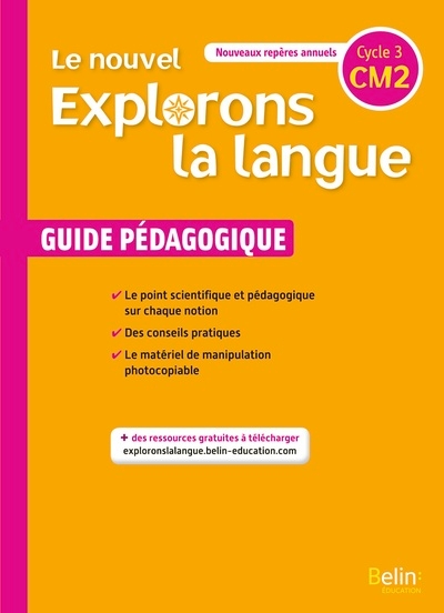 Le nouvel explorons la langue cm2 – guide pédagogique 2020 - Image principale