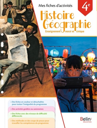 Mes fiches d'activités histoire géographie emc 4e - Image principale