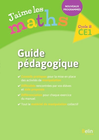 J'aime les maths ce1 - guide pédagogique 2017 - Image principale