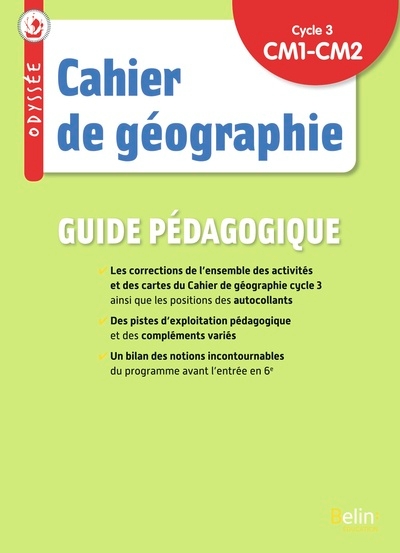 Odyssée cycle 3 – cahier de géographie 2023 - guide pédagogique - Image principale