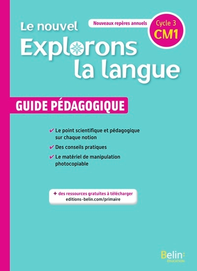 Le nouvel explorons la langue cm1– guide pédagogique 2020 - Image principale