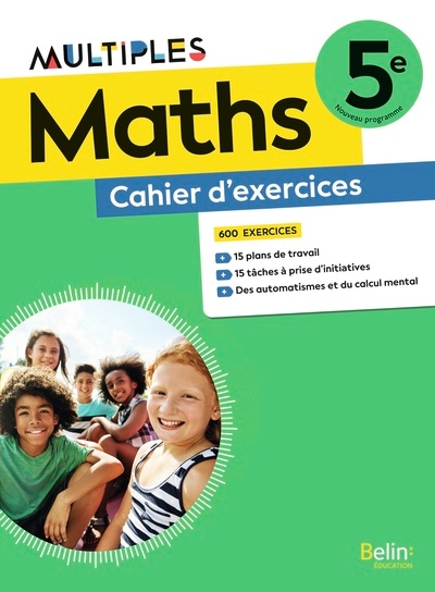 Cahier d'exercices maths 5e multiples - Image principale