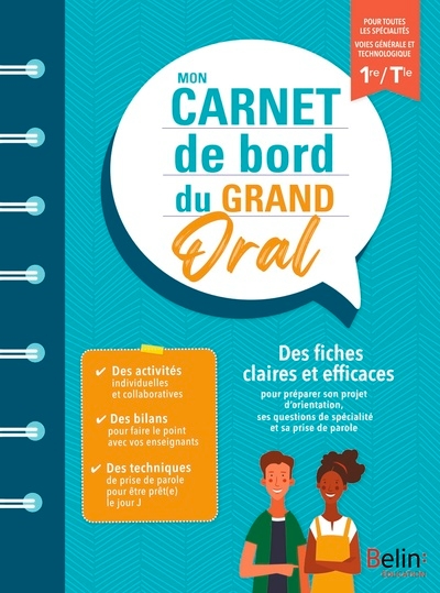 Mon carnet de bord grand oral 1re terminales - Image principale