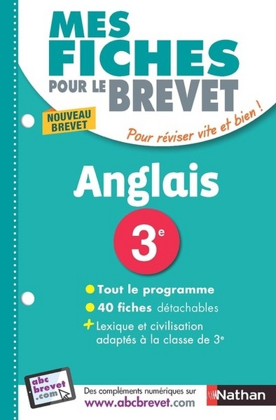 Mes fiches pour le brevet anglais 3éme - nouvelle édition - Image principale
