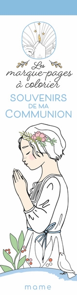 Souvenirs de ma communion - les marque-pages à colorier - Image principale