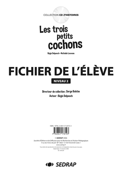 Trois petits cochons - fichier cp - Image principale