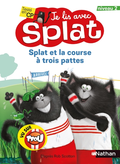 Je lis avec splat : splat et la course à trois pattes - niveau 2 - Image principale