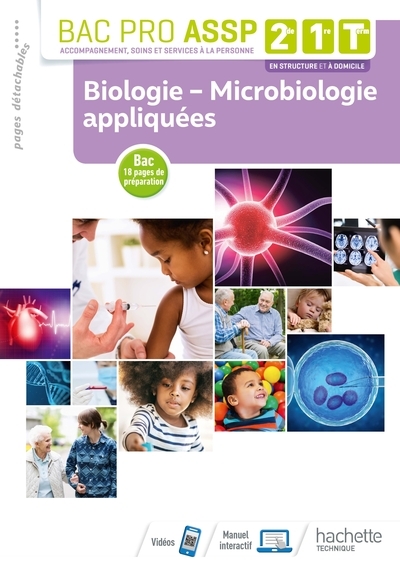 Biologie - microbiologie appliquées 2de, 1re, tle bac pro assp - livre élève - éd. 2019 - Image principale