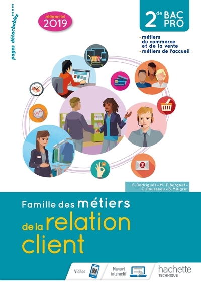 Famille des métiers de la relation client (mrc) 2de bac pro - livre élève - éd. 2019 - Image principale