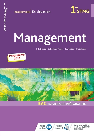En situation management 1re stmg - livre élève - éd. 2019 - Image principale