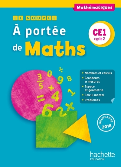 Le nouvel a portée de maths ce1 - livre élève - ed. 2018 - Image principale
