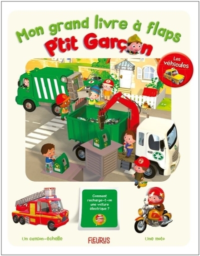 Mon grand livre à flaps p tit garçon - les véhicules - Image principale